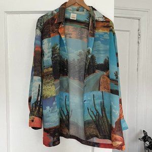 Todd Oldham Arizona highway printed shirts